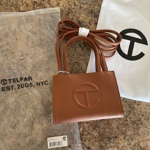 Brand new small telfar bag in tan